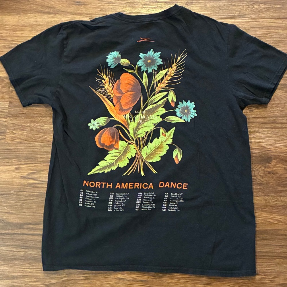 Lorde Melodrama Dance Tour T-Shirt Black Unisex Tee Size Large Indie Pop